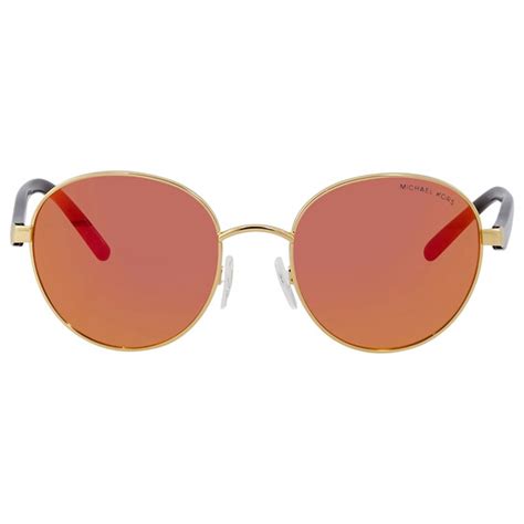 Michael Kors Sadie III Round Orange Mirrored Sunglasses